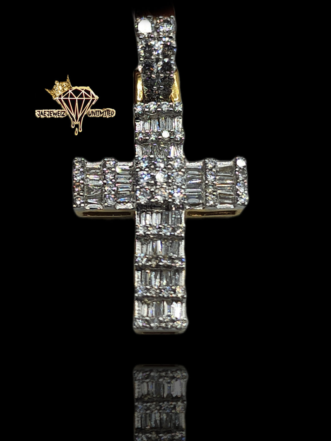 Full Baguette Cross (10k Gold Diamonds)