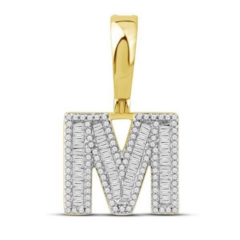 10K 0.66CT D-BAGUETTE INITIAL "M"