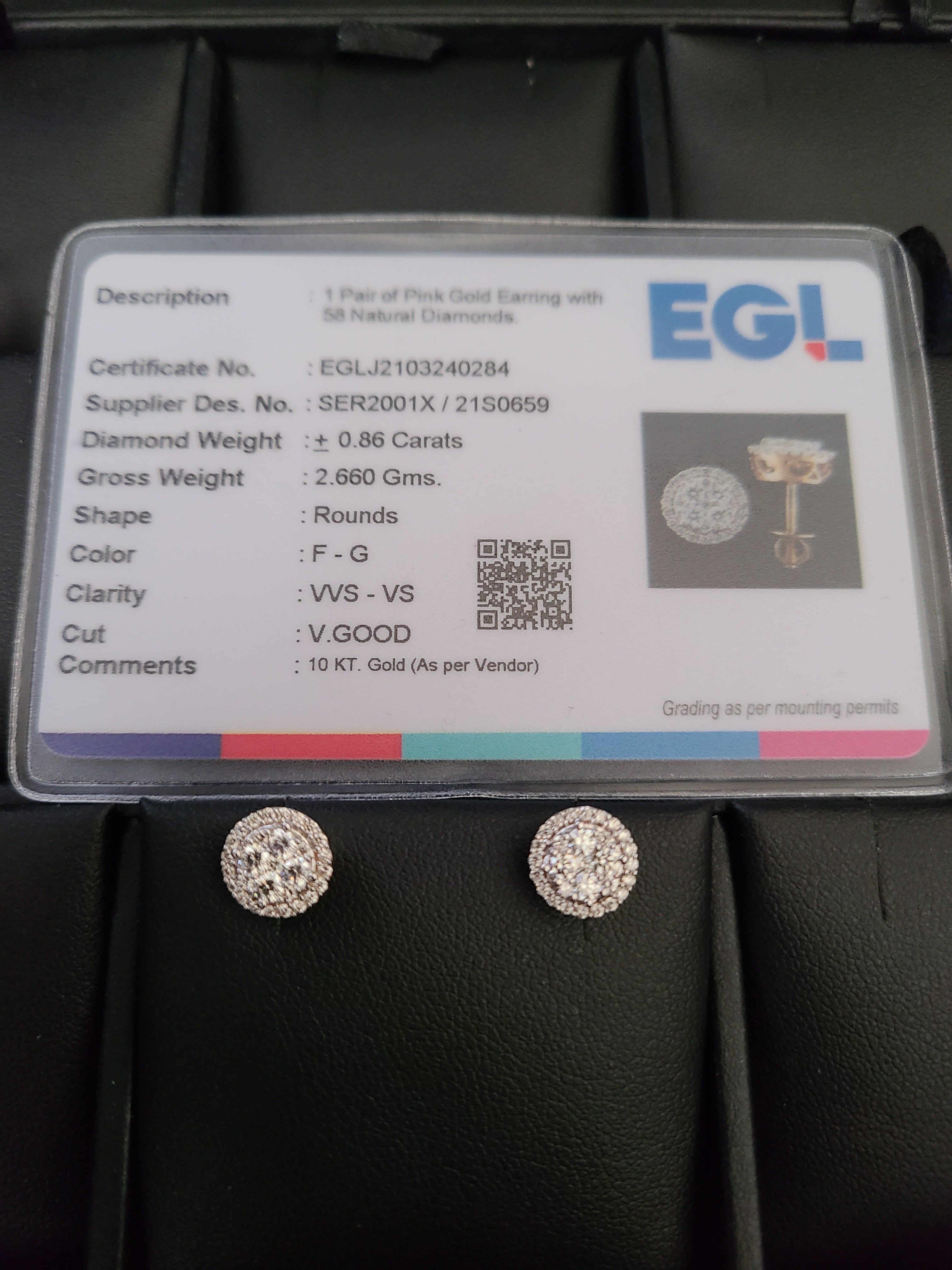 10k Gold (Vs) Diamond Super Flower/w Halo (Cert Card