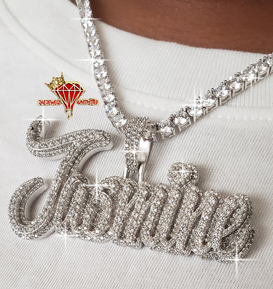 Double Layer Name Pendant – Jaejewelz